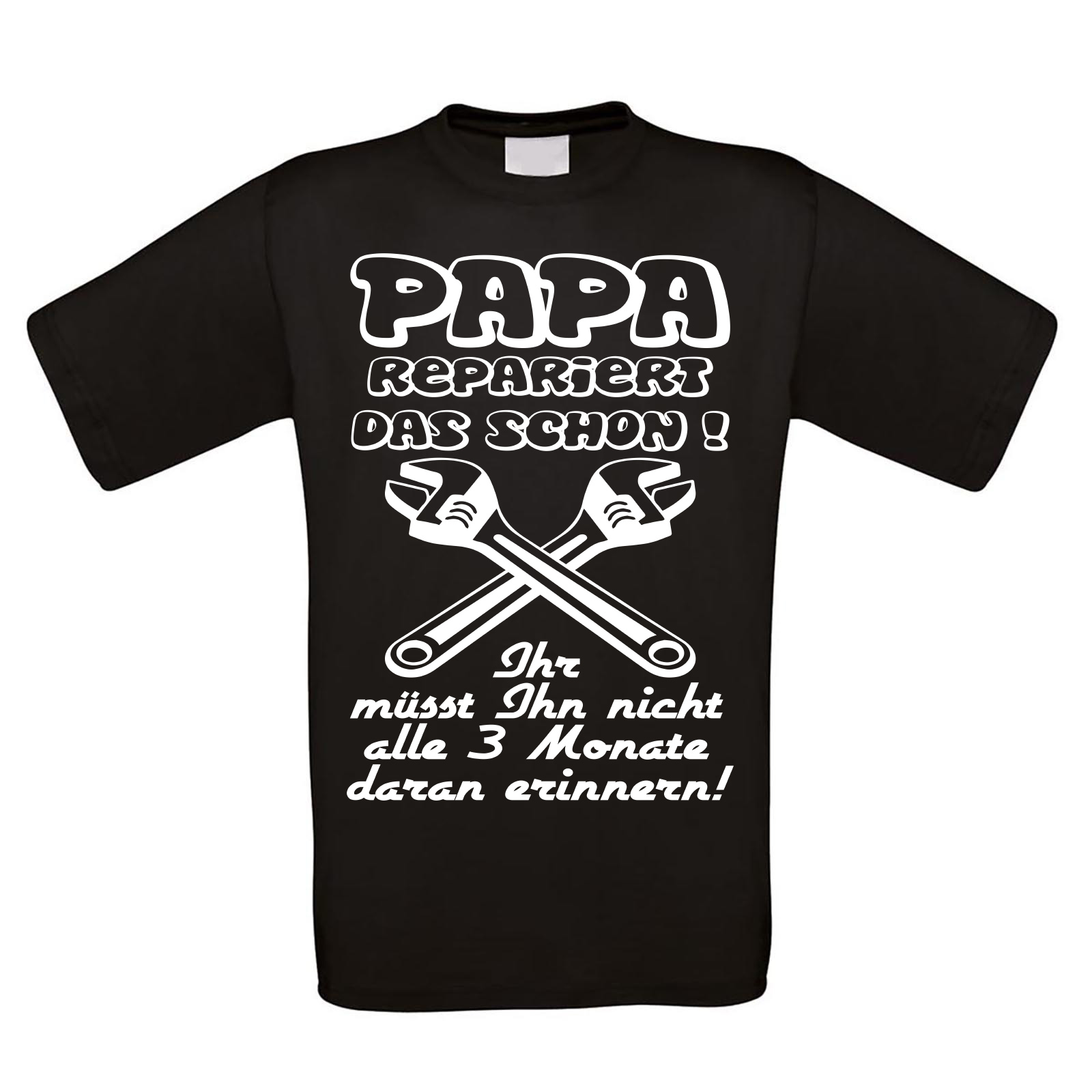 Herren T-Shirt Modell: Papa repariert das schon!