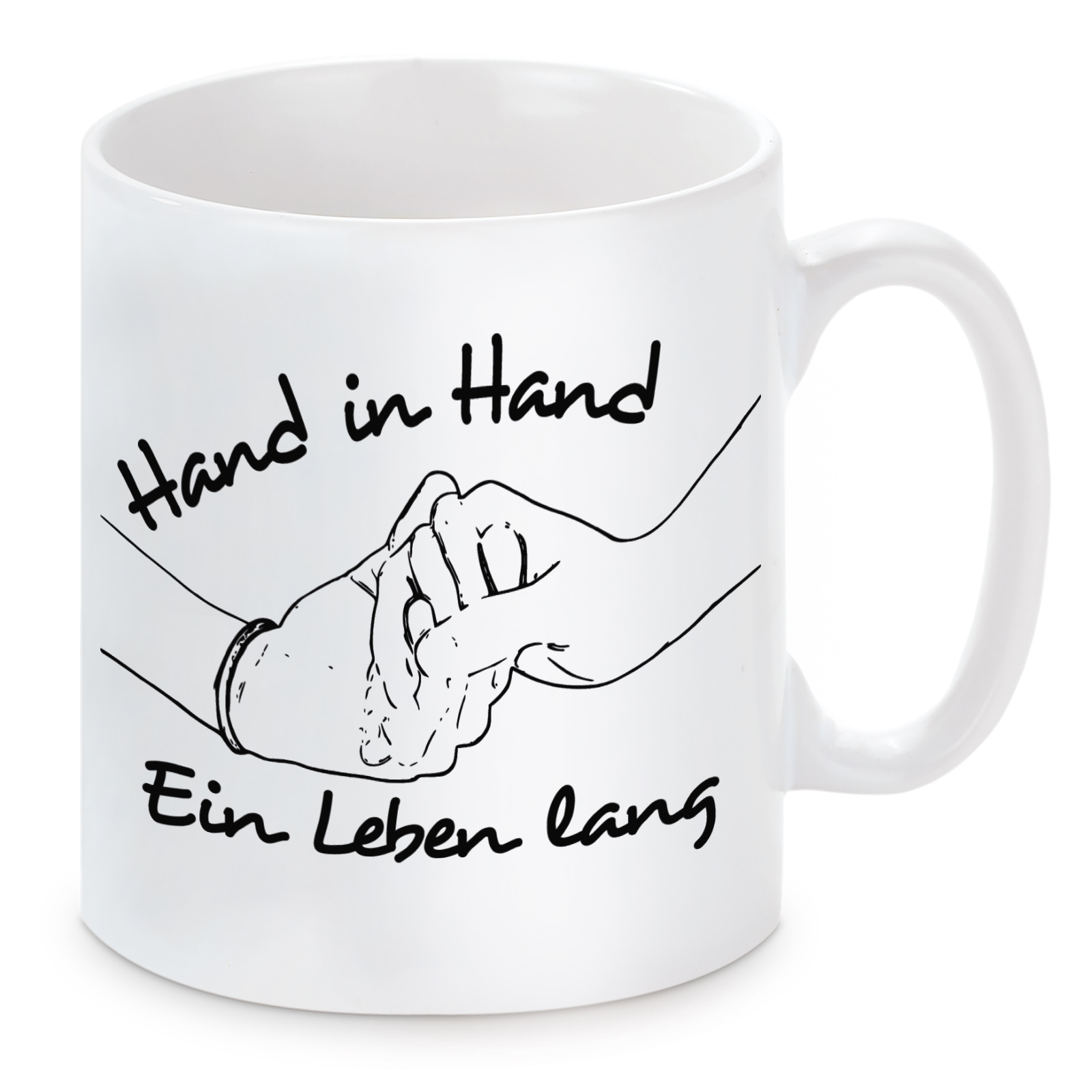 Tasse Modell: Hand in Hand