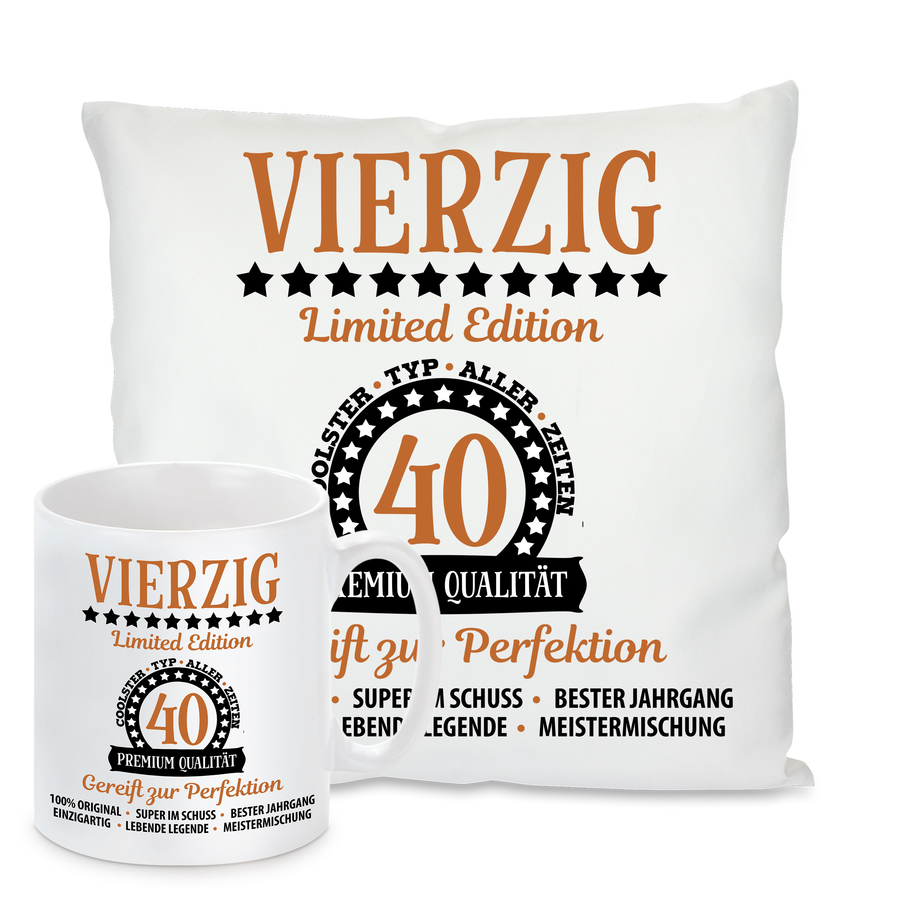 Kissen oder Tasse: Vierzig - 40 - Limited Edition 