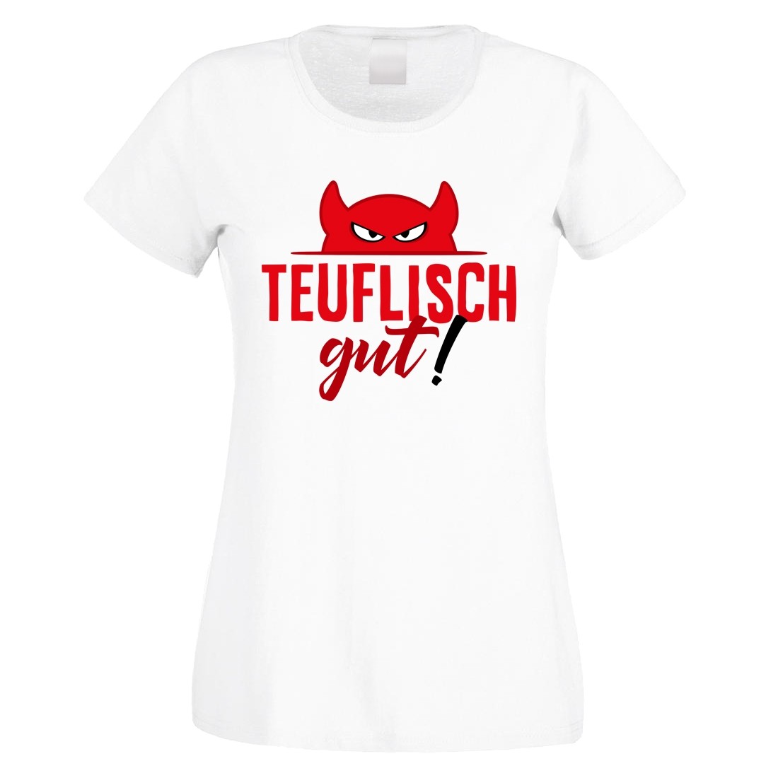 Funshirt weiß oder schwarz, als Tanktop oder Shirt - Teuflisch gut!