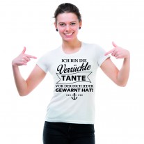 Damen T-Shirt Modell: Verrückte Tante