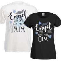 Funshirt oder Tanktop: Engel ohne Flügel nennt man Papa / Sohn / Opa / Enkel / Onkel / Neffe / Bruder / Cousin / Patenonkel.