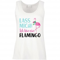 Funshirt weiß oder schwarz, als Tanktop oder Shirt - Ich bin ein Flamingo