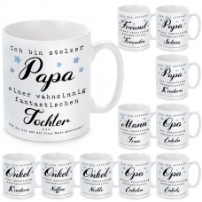 Tasse: Ich bin stolzer Papa / Opa / Onkel / Mann / Freund ...