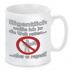 Tasse Modell: Die Welt retten