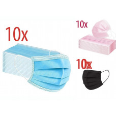 10x OP Maske Farbe PINK / BLAU / SCHWARZ