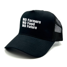 Trucker Cap in Mesh Optik mit Spruch | No Farmers no Food no Future | Farbwahl | Unisex Baseball Mütze | hochwertiger Druck | OneSize durch verstellbaren Klipp-Verschluss