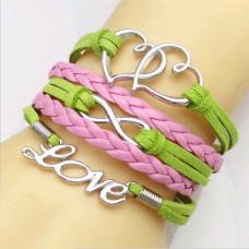 Armband mit Herzen - Love und Unendlichkeitszeichen