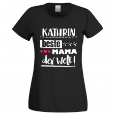 Funshirt weiß oder schwarz - als Tanktop, oder Shirt - Beste Mama der Welt - individualisierbar