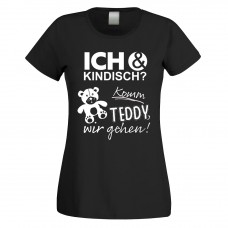 Funshirt weiß oder schwarz, als Tanktop oder Shirt -  Ich und kindisch?