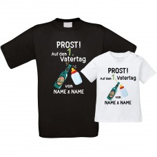 Funshirt: Prost! Auf den 1. Vatertag (personalisierbar, Zahl wählbar)