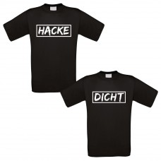 Partner Funshirts weiß oder schwarz - HACKE / DICHT 