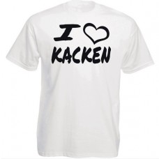  Funshirt weiß oder schwarz - I ♥ kacken 